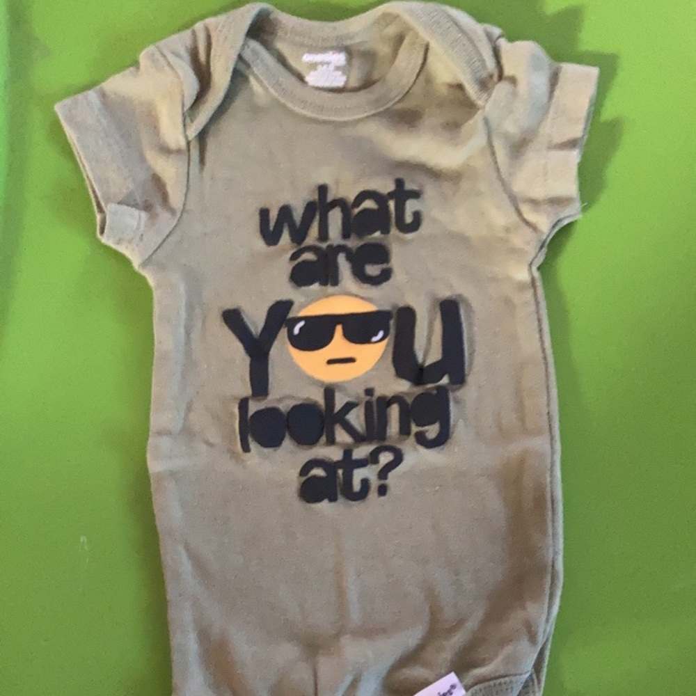 “What are you looking at” boys onesie